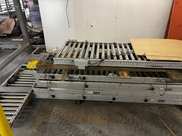 Lot of Powered Roller Conveyor — Straight Sections with Sensors and Harnesses