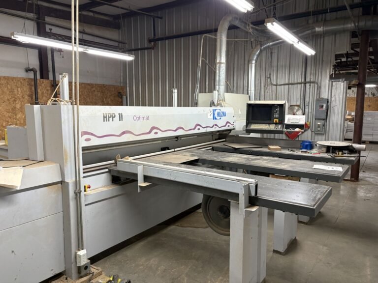 Holzma HPP 11/32 Optimat CNC Beam Saw — 220V 3PH+N, 87A, Year 2000