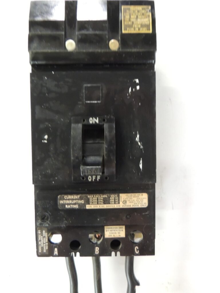 Square D KA36150 Circuit Breaker — 150A, 3-Pole, 600V, Type KA, Adjustable Magnetic Trip